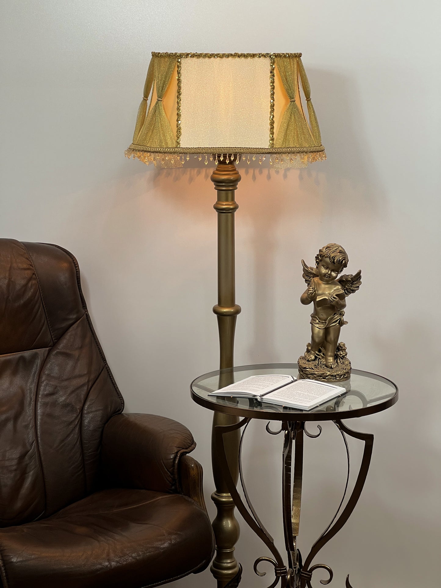 Lampshade. Handmade Designer Victorian Lampshade for Opulent Accent Lamps. 5302