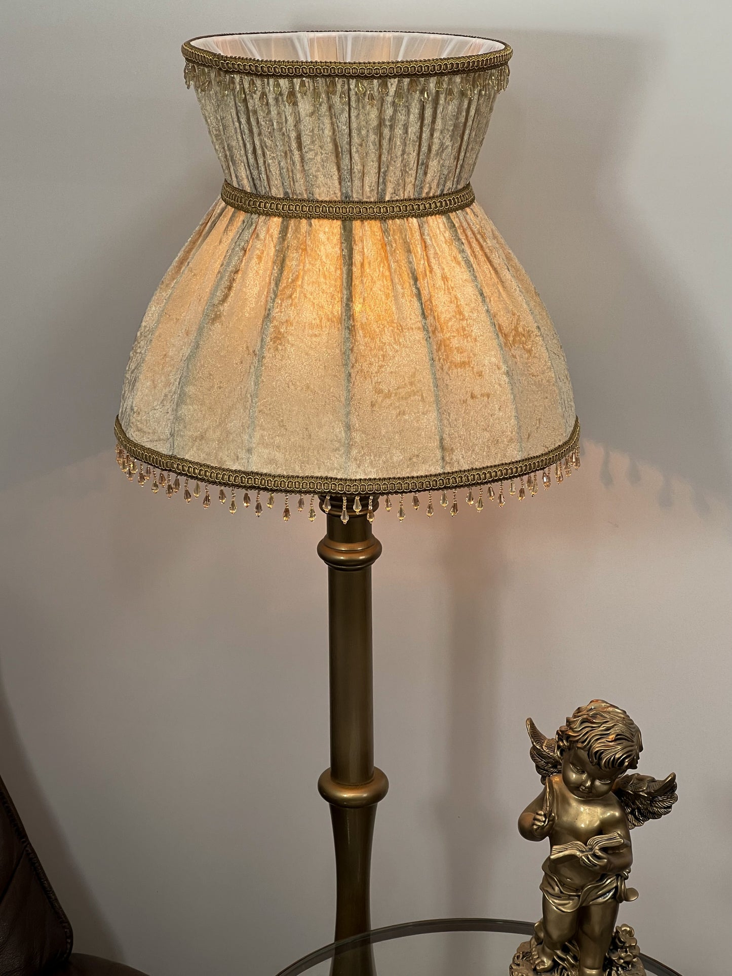 Wholesale lampshade Havana 01 - Classic beige velvet lampshade