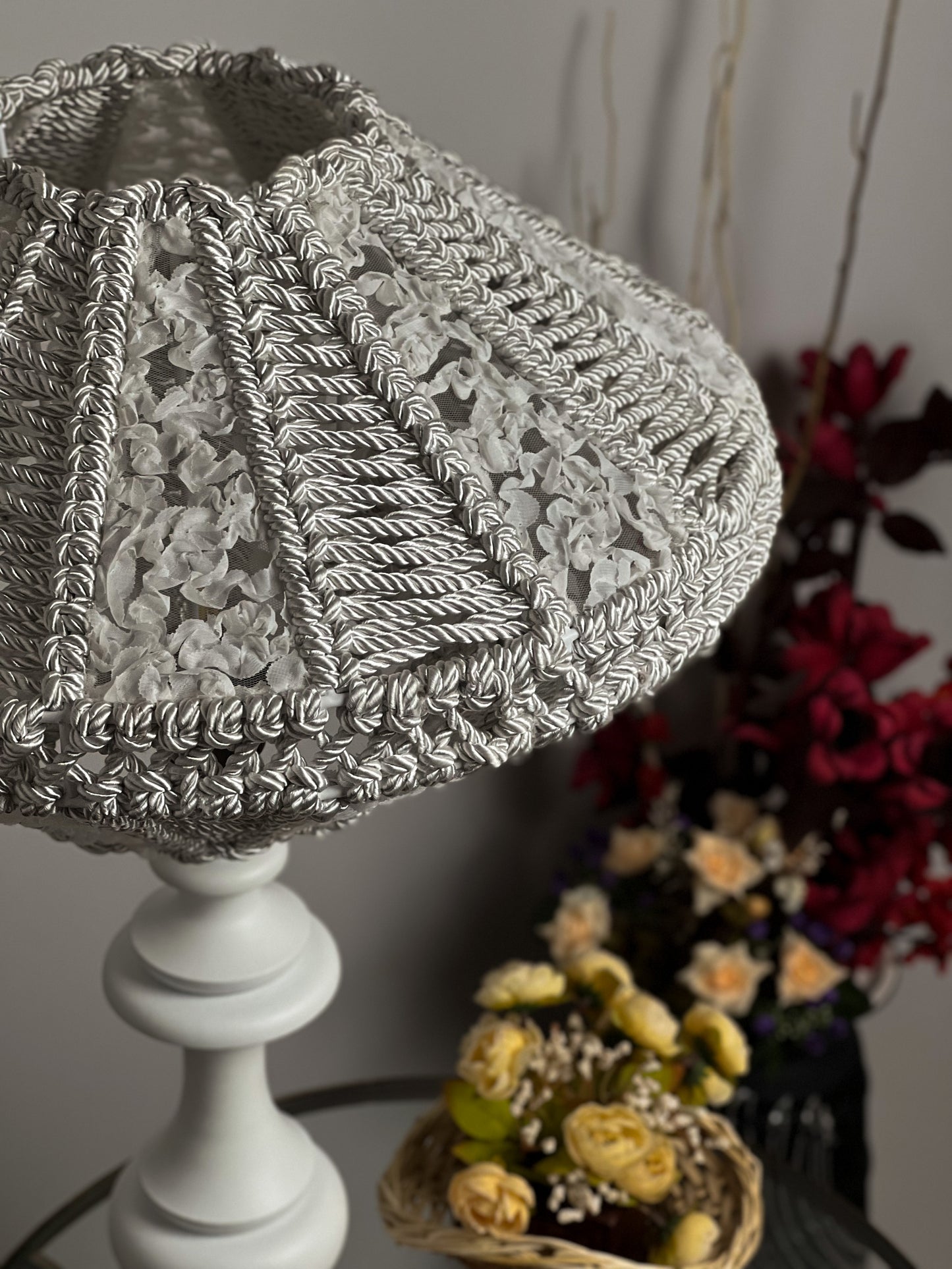 Art Deco lampshades, a unique wicker lampshade. 5101