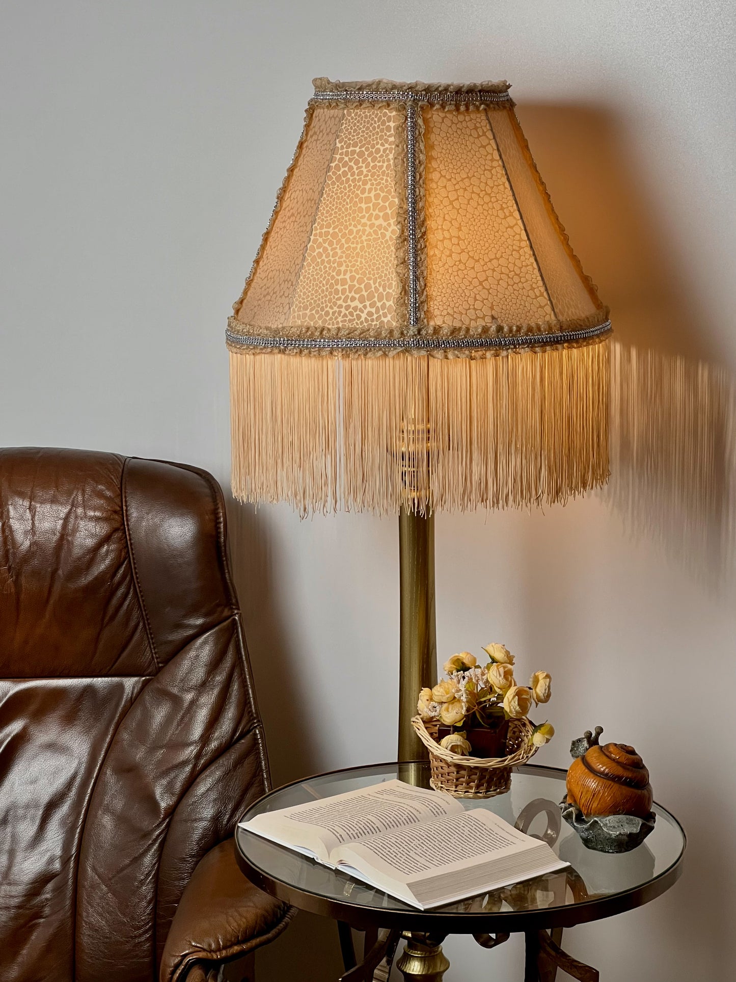 Lampshade. Handmade Fabric Lampshade with Victorian Flair.