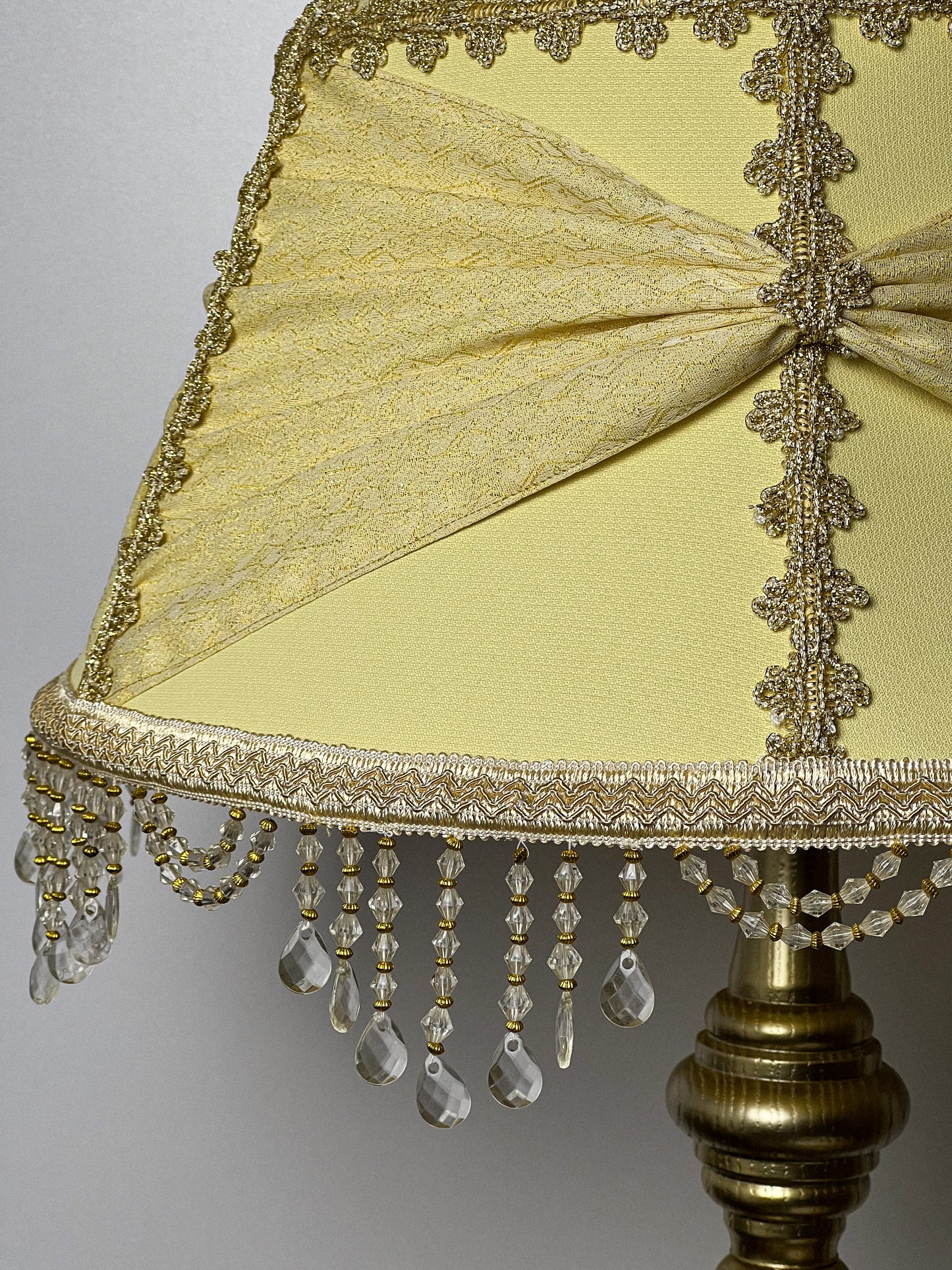 Yellow Lamp Victorian Fabric Lampshade