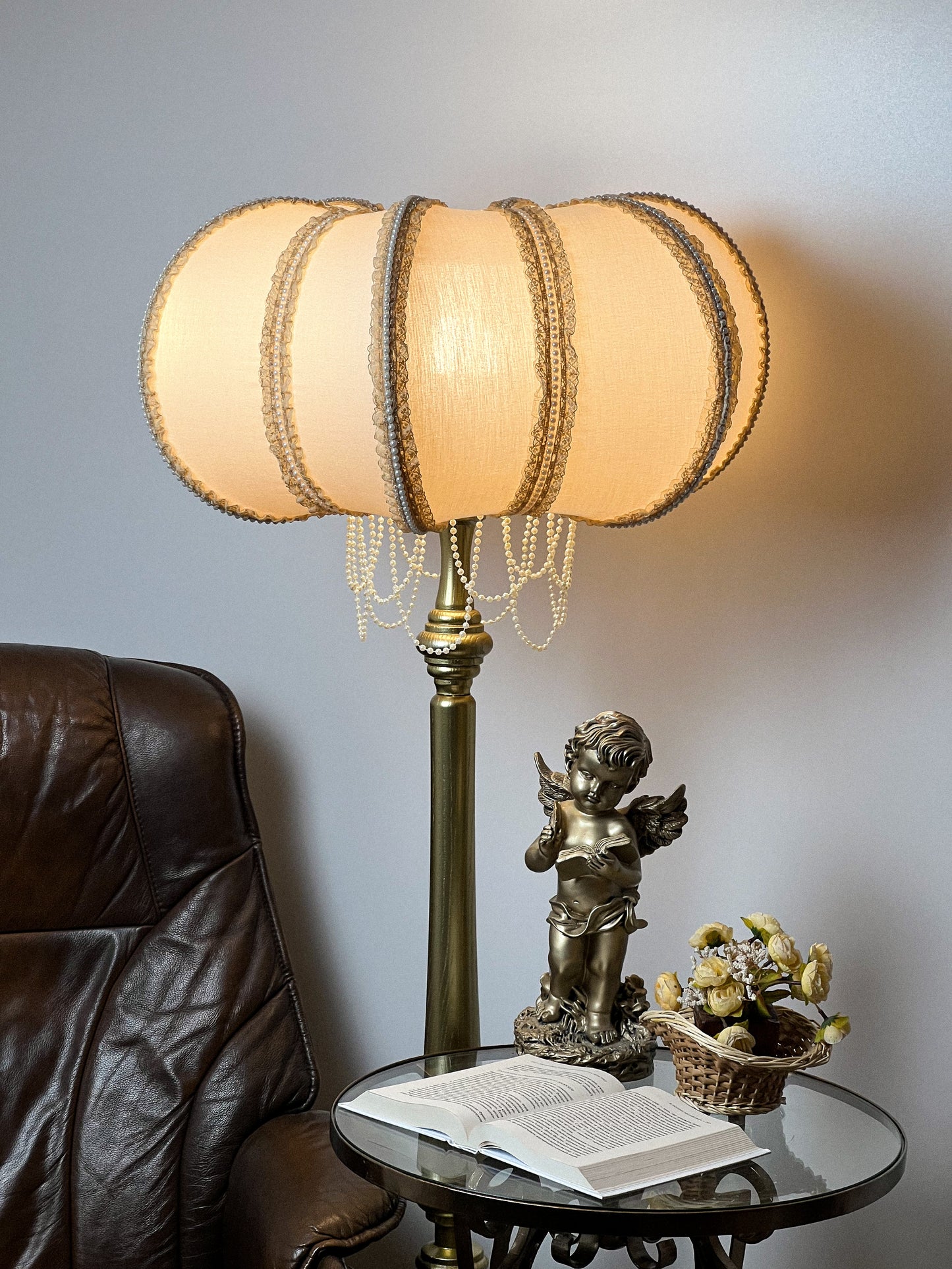 Lampshade. Retro vintage style lampshade for a unique floor lamp. Art Deco style. 2205