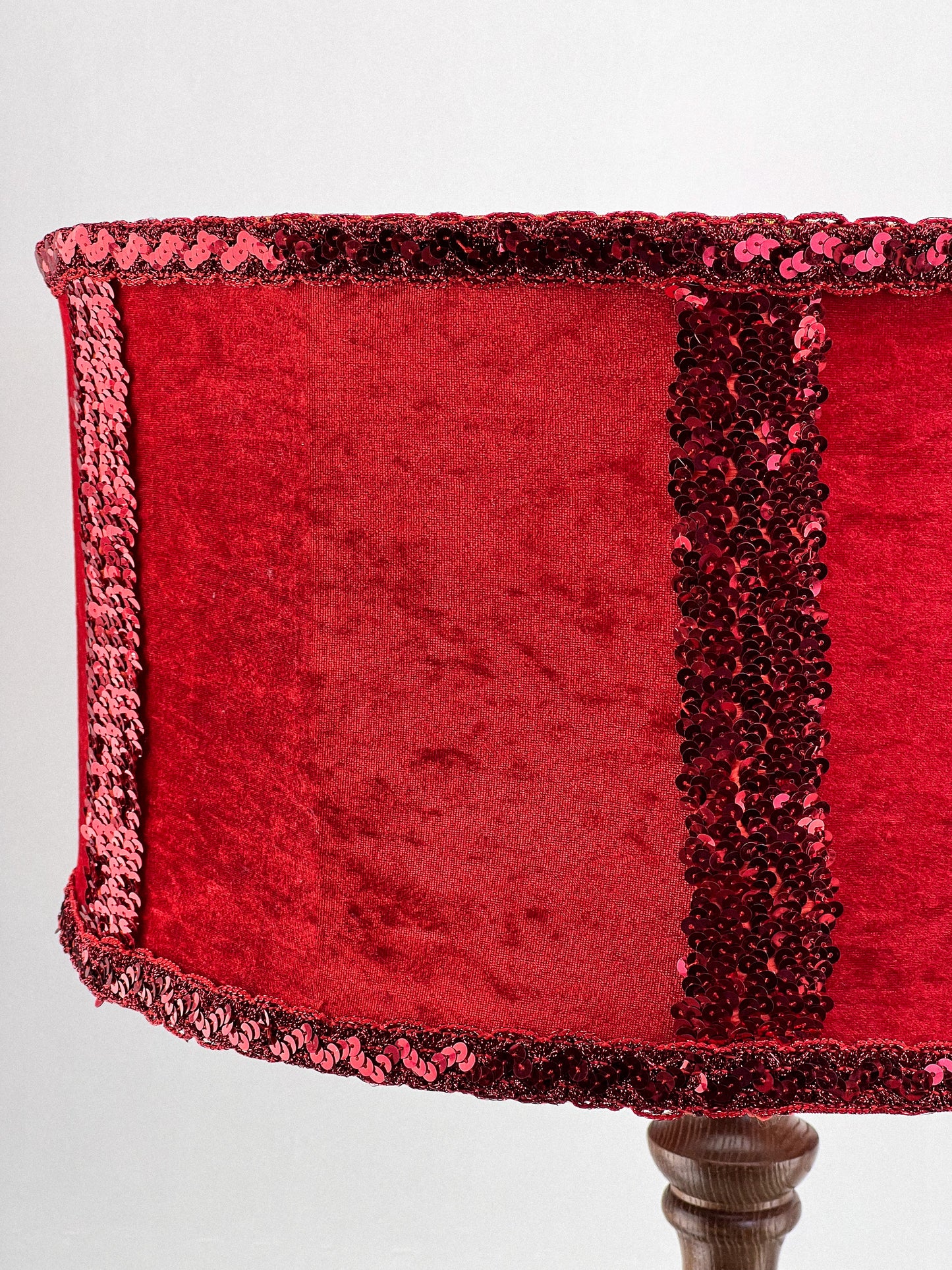 Lampshade. Art Deco Two-Colored Silk Lampshade with Tassels. 5802
