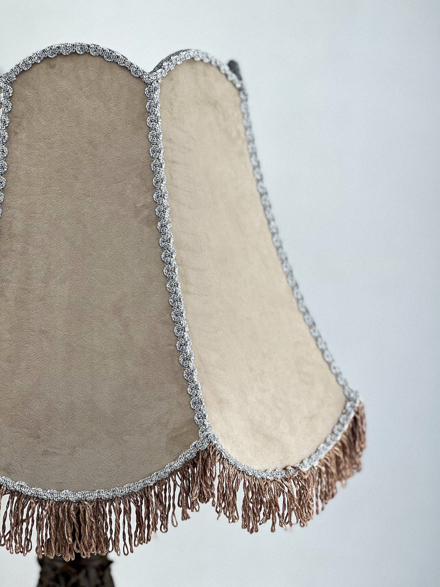 Lampshade, Elegant Handmade Velvet Lampshade for Floor Lamps, Victorian Inspired Designer Lamp Shade. PRODUCT TO ORDER. 3707