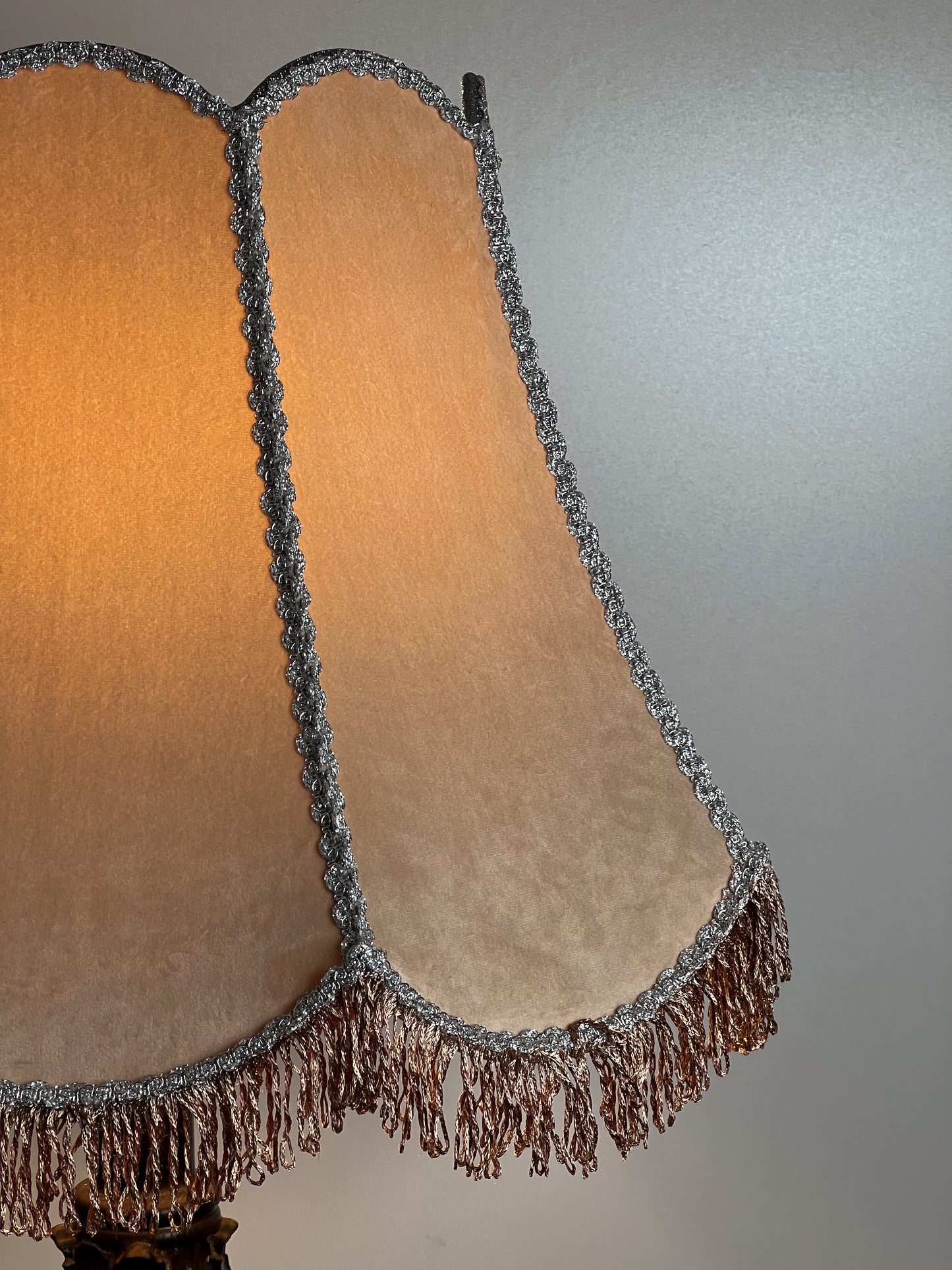 Lampshade, Elegant Handmade Velvet Lampshade for Floor Lamps, Victorian Inspired Designer Lamp Shade. PRODUCT TO ORDER. 3707