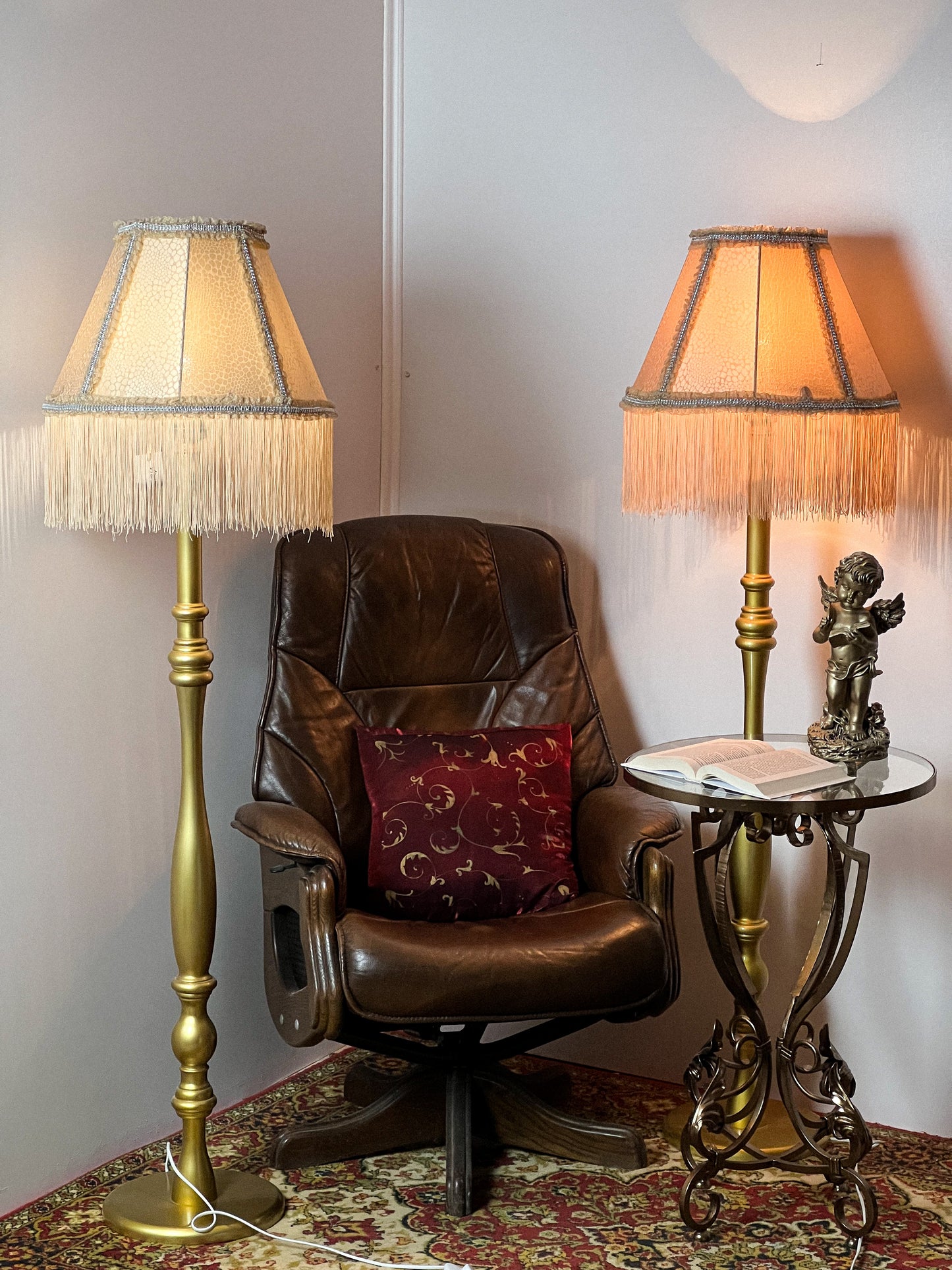 Lampshade. Handmade Fabric Lampshade with Victorian Flair.