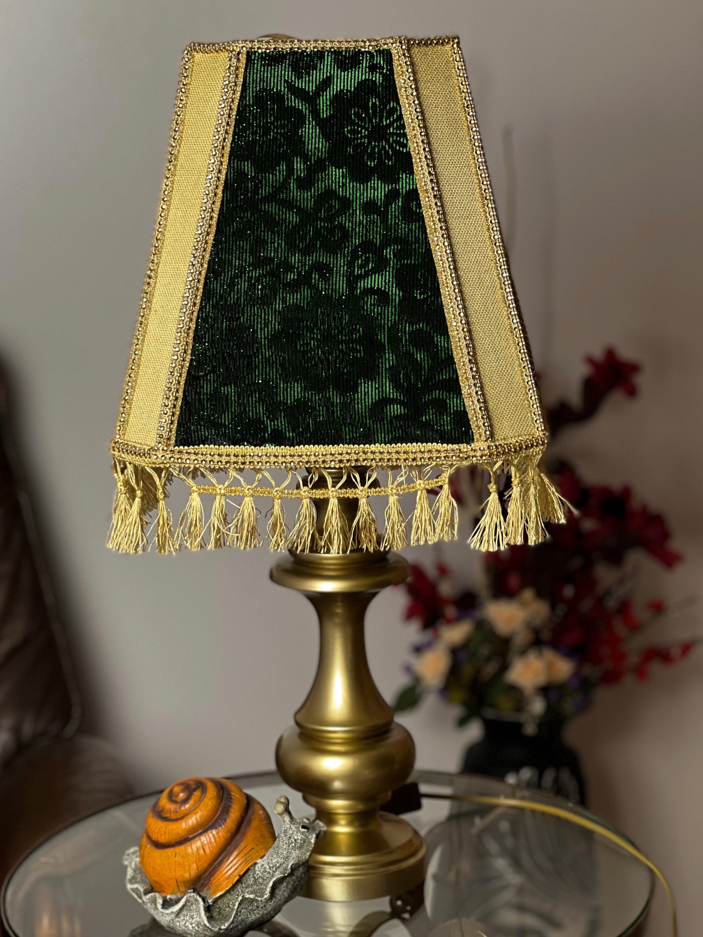 Lampshade, fabric lampshade, art deco. 6402