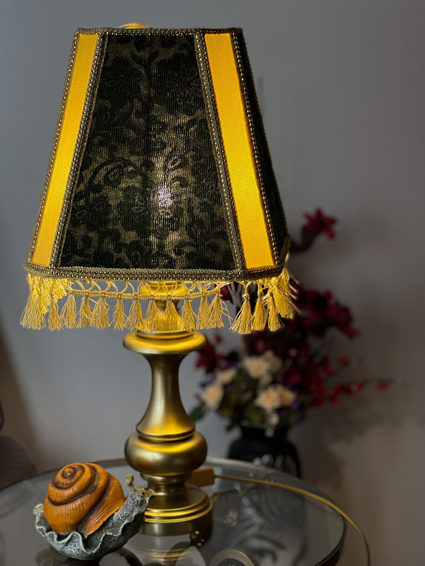 Lampshade, fabric lampshade, art deco. 6402