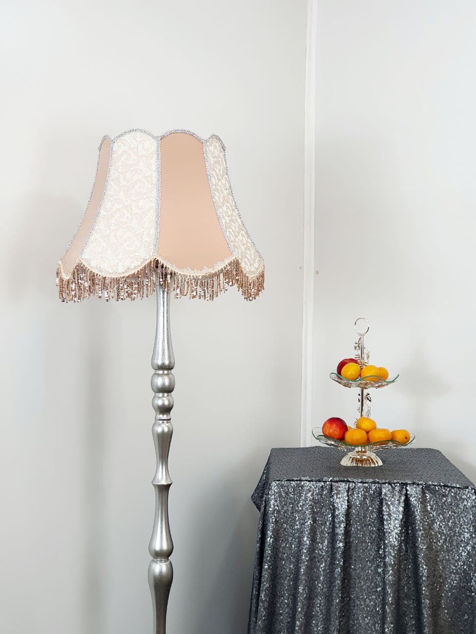 Lampshade. Handmade Designer Opulent Deco Lampshade for Bed Lamps. 3703