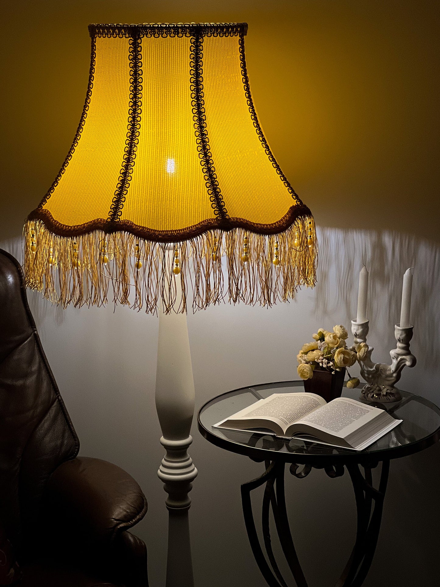 Lampshade New York 01 Vintage yellow lush Victorian lampshade 4701 Product to order!