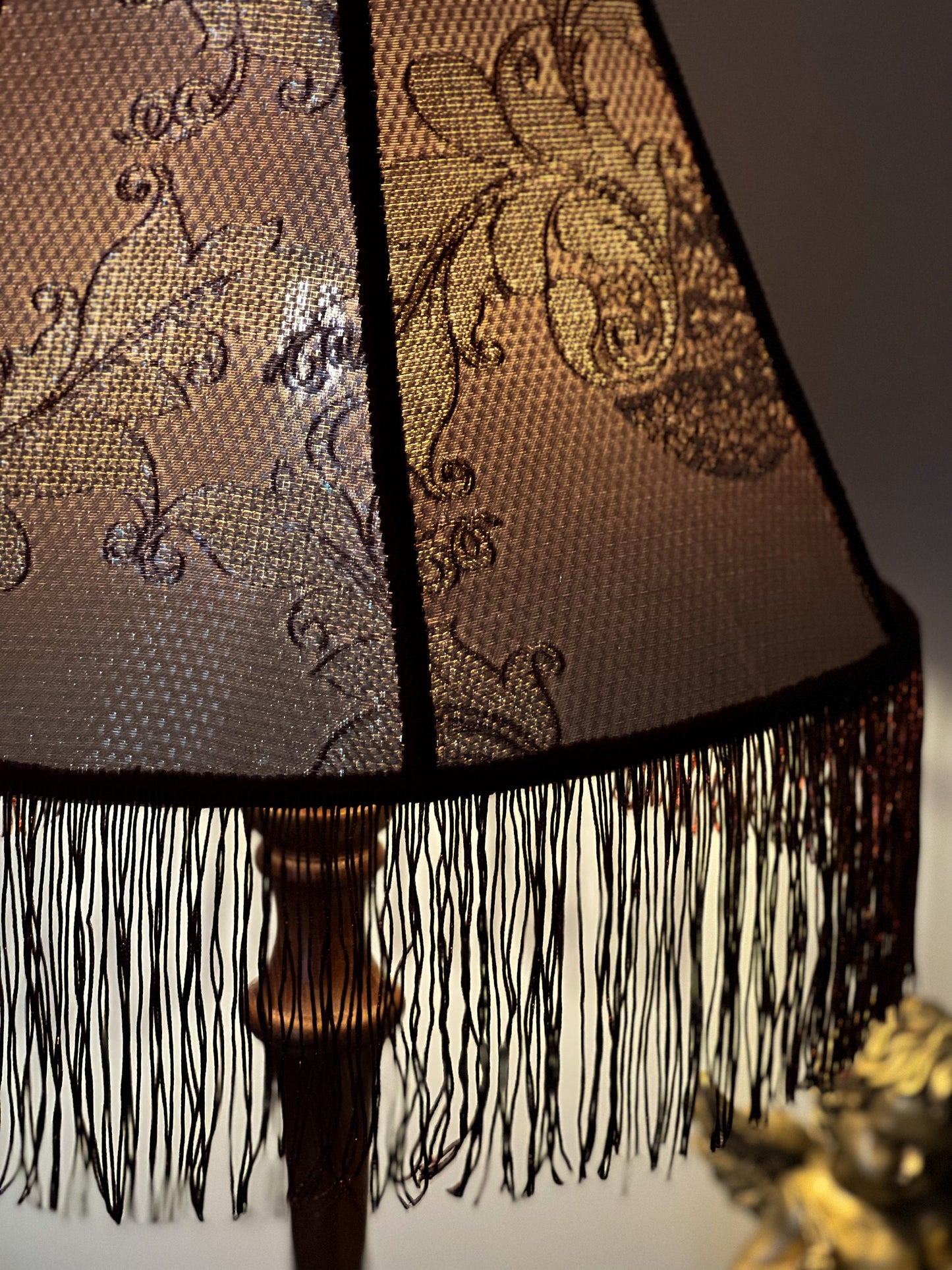 Vintage-inspired Burgundy Lampshade