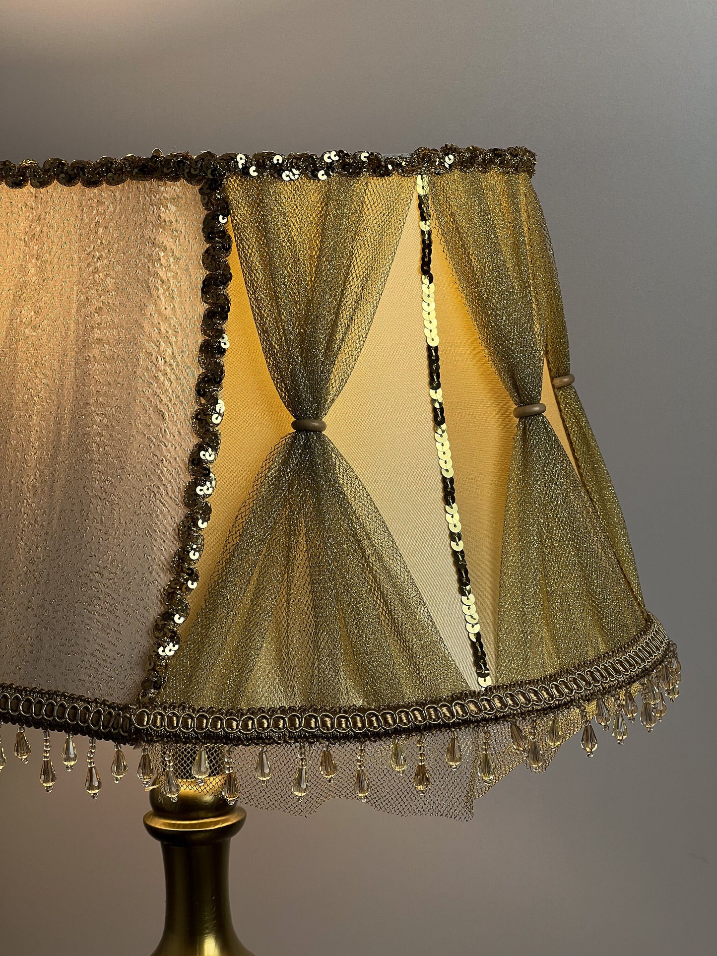 Lampshade. Handmade Designer Victorian Lampshade for Opulent Accent Lamps. 5302