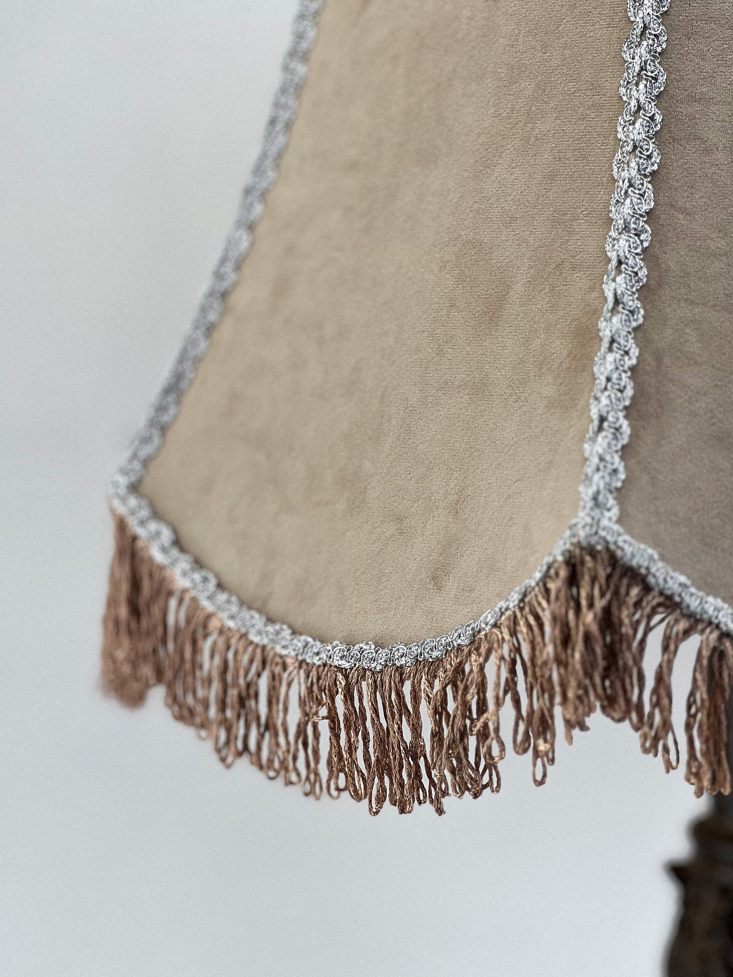 Lampshade, Elegant Handmade Velvet Lampshade for Floor Lamps, Victorian Inspired Designer Lamp Shade. PRODUCT TO ORDER. 3707