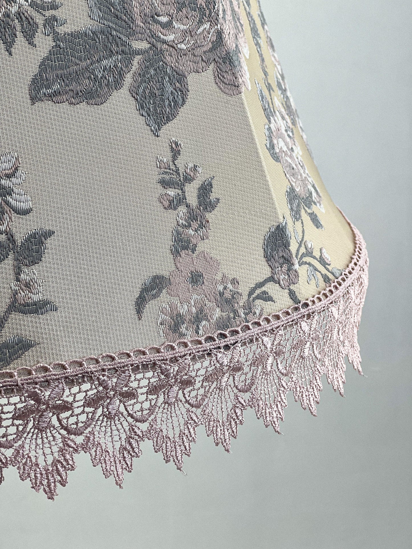 Lampshade, floral lampshade, pink lampshade, handmade fabric lampshade. 1113