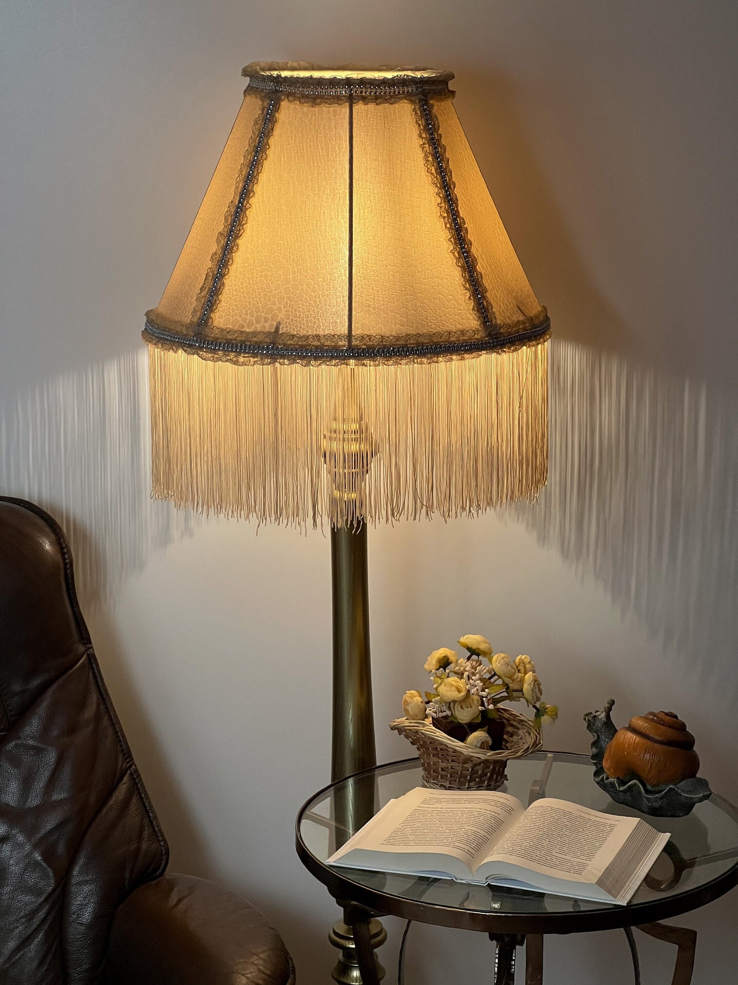 Lampshade. Handmade Fabric Lampshade with Victorian Flair.