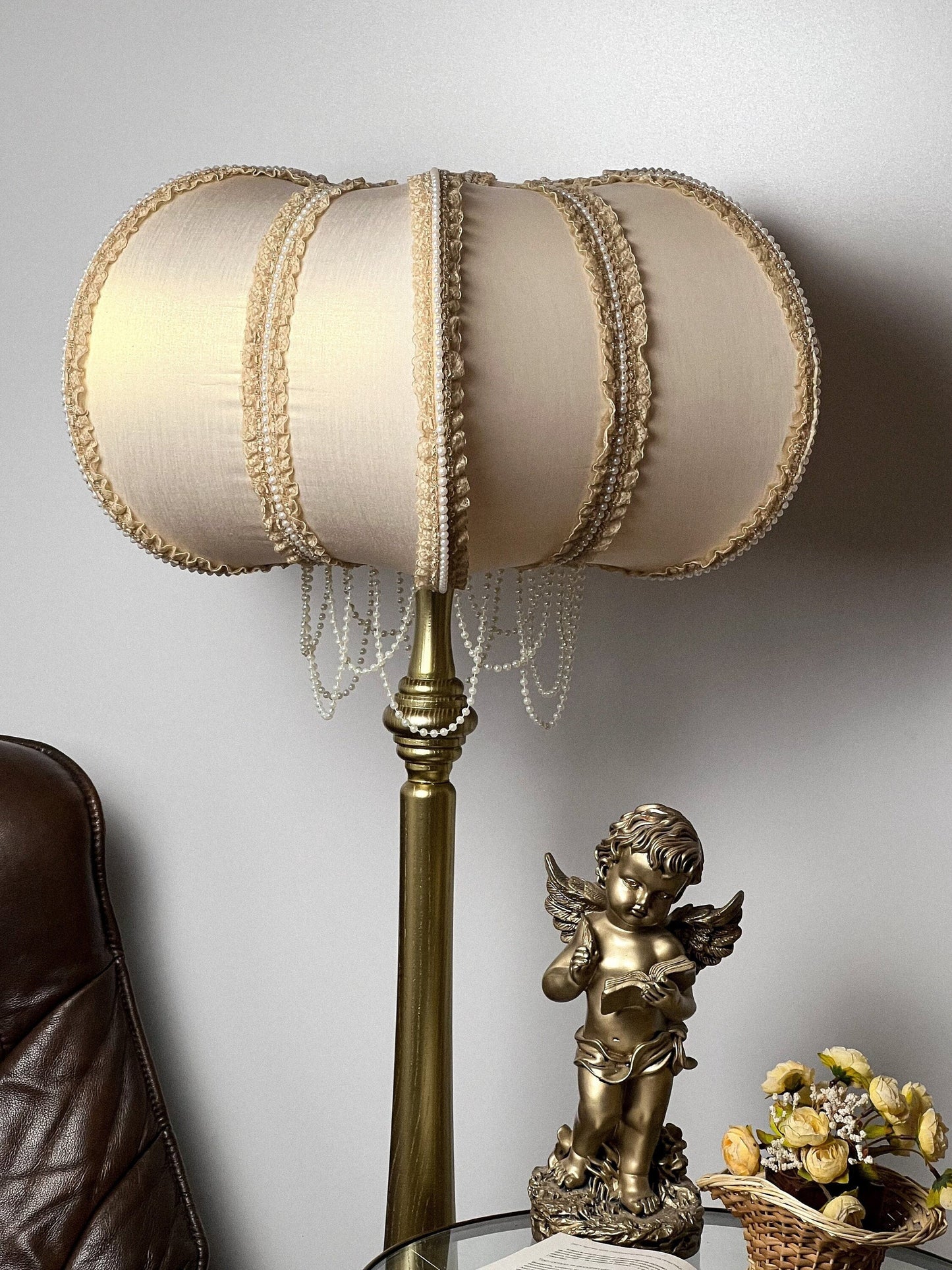 Lampshade. Retro vintage style lampshade for a unique floor lamp. Art Deco style. 2205