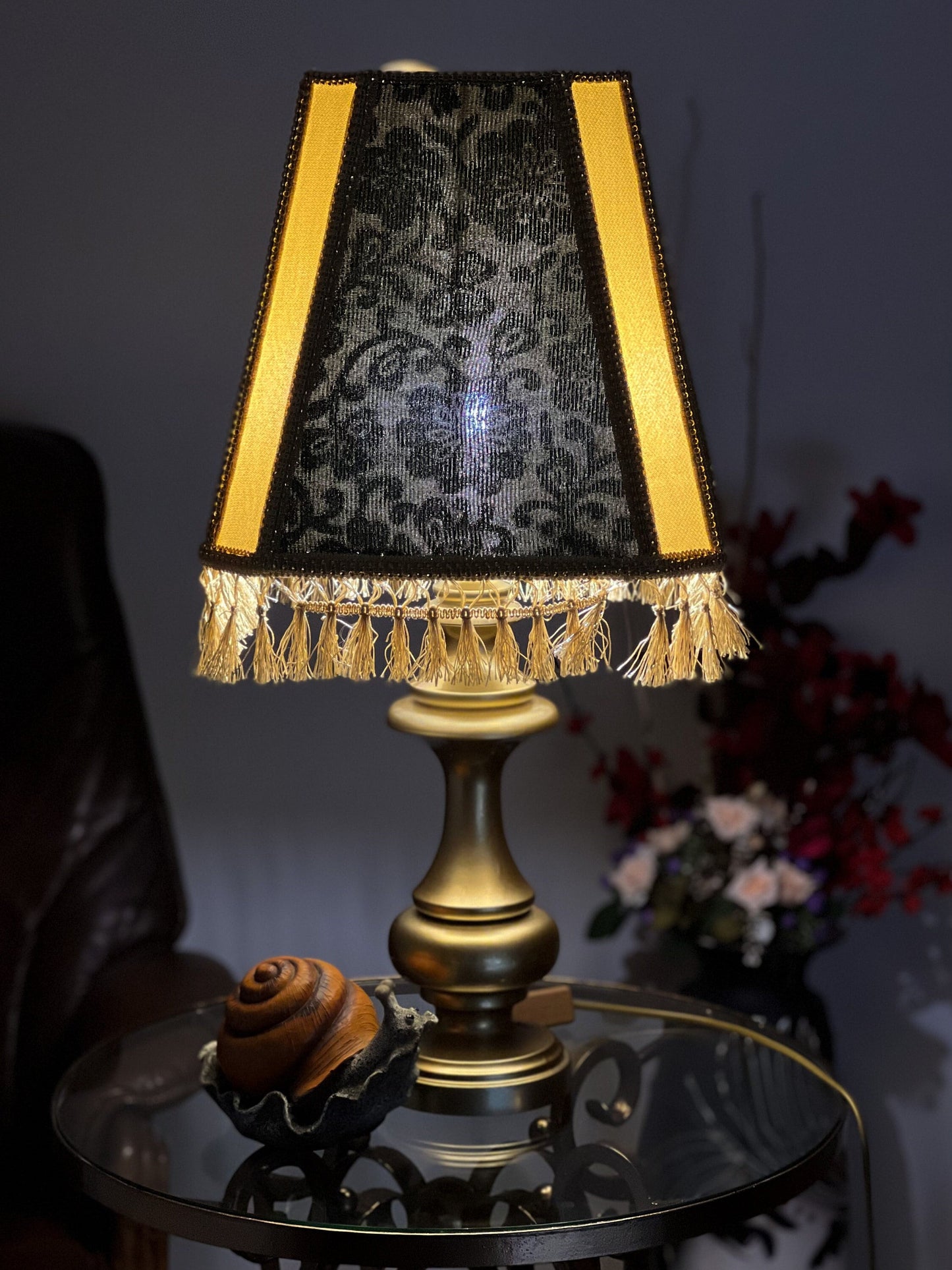 Lampshade, fabric lampshade, art deco. 6402