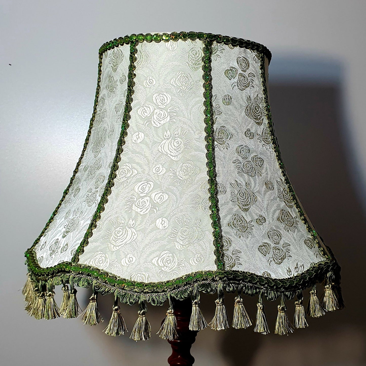 Lampshade, fabric lampshade. Floral Splendor: Handcrafted Victorian Lampshade. 4702