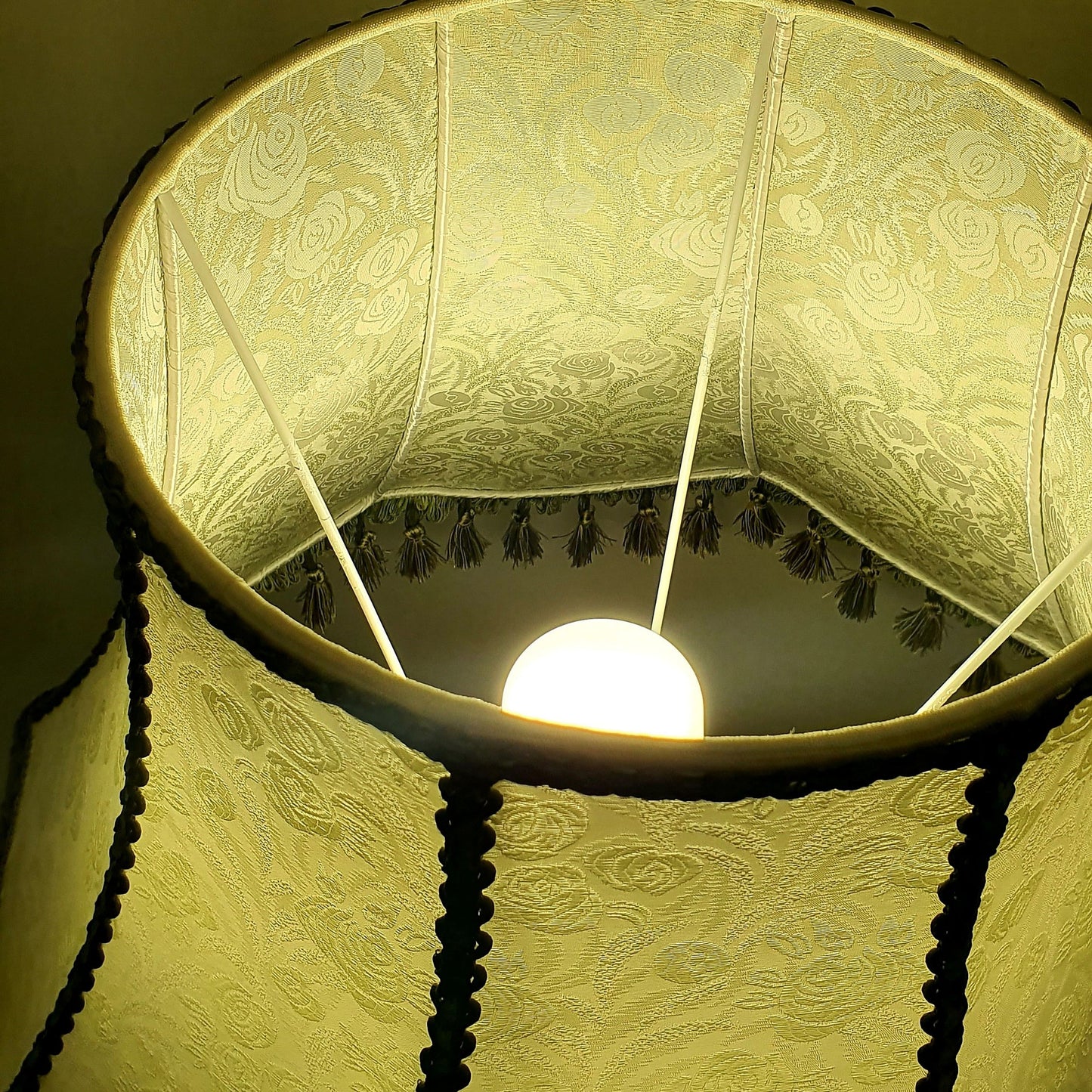 Lampshade, fabric lampshade. Floral Splendor: Handcrafted Victorian Lampshade. 4702