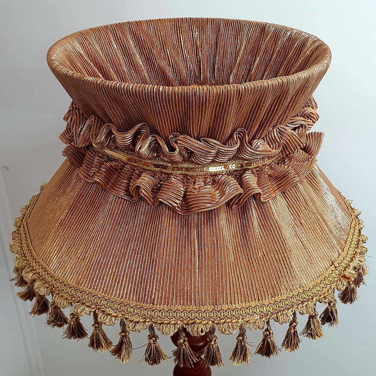 Lampshade, Elegant Vintage Golden Lampshade. 6305