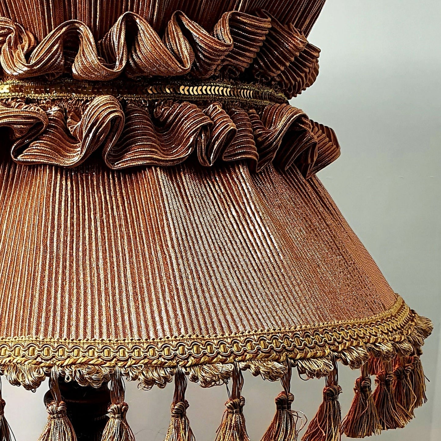 Lampshade, Elegant Vintage Golden Lampshade. 6305