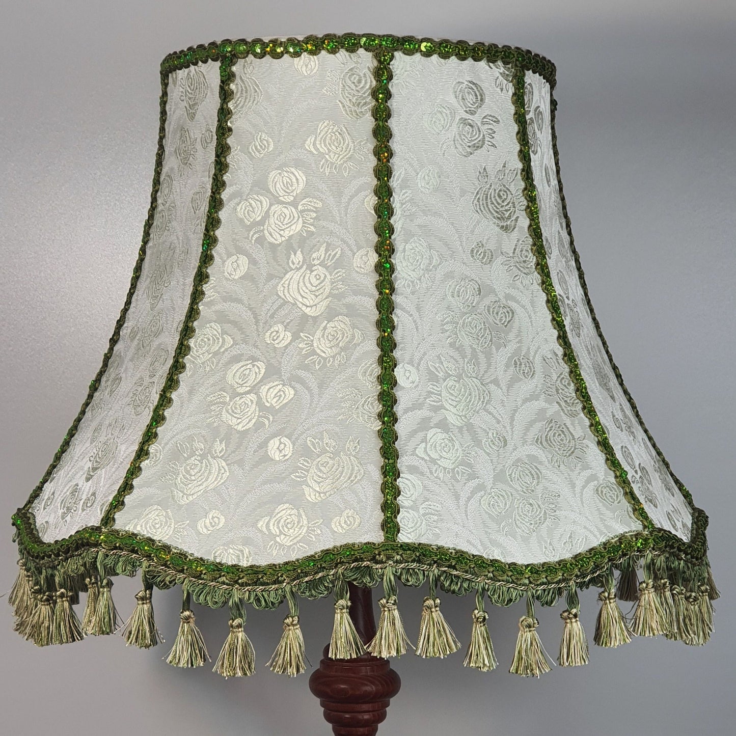 Lampshade, fabric lampshade. Floral Splendor: Handcrafted Victorian Lampshade. 4702