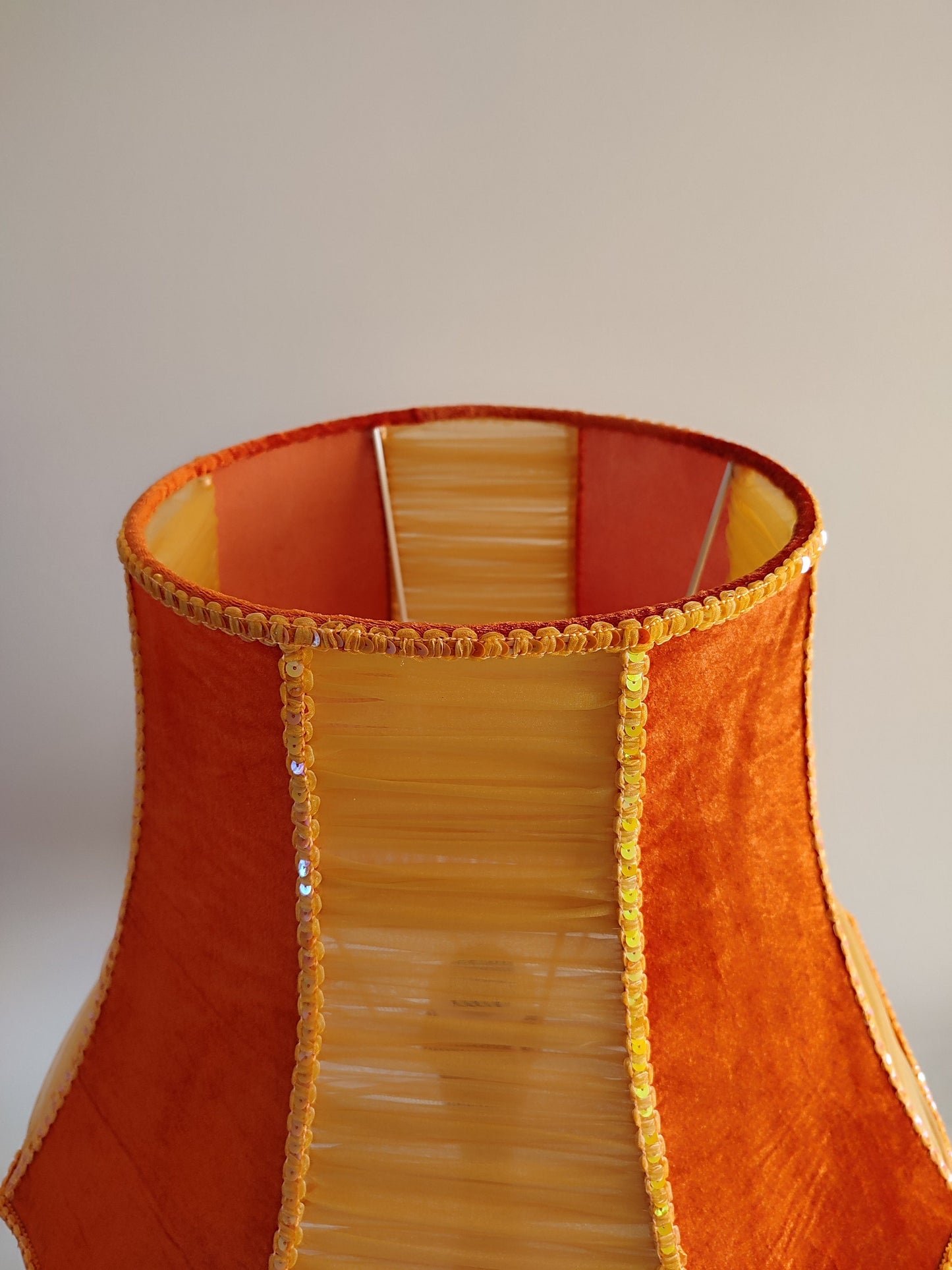 Lampshade orange, art deco lamp, unique lamp shades, lampshade for a floor lamp. 4704