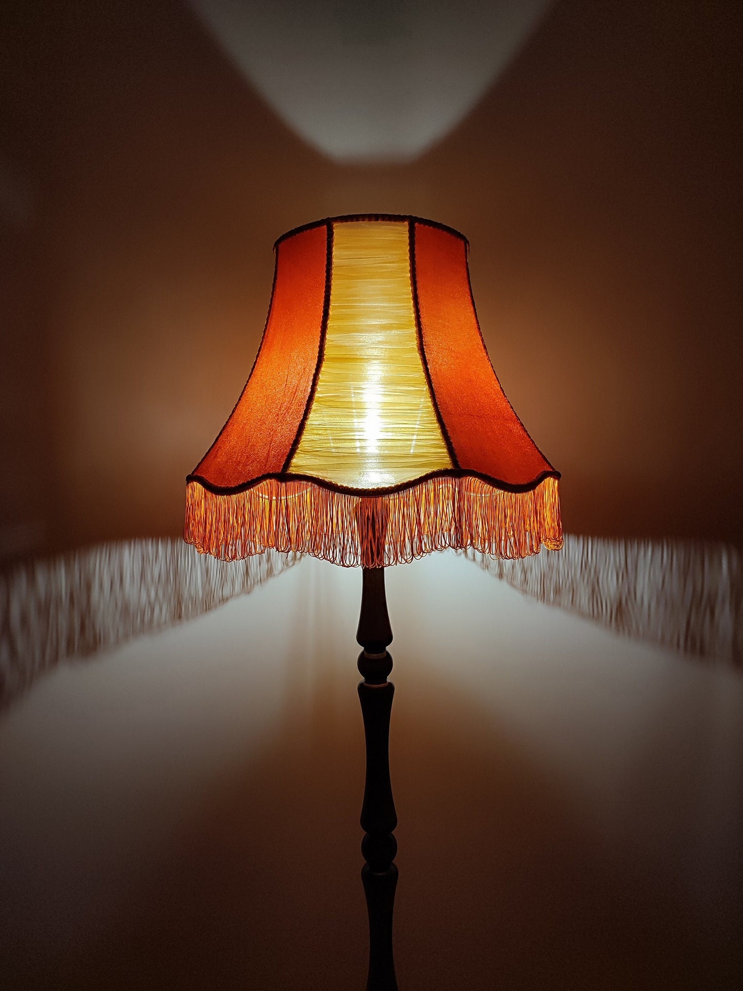 Lampshade orange, art deco lamp, unique lamp shades, lampshade for a floor lamp. 4704