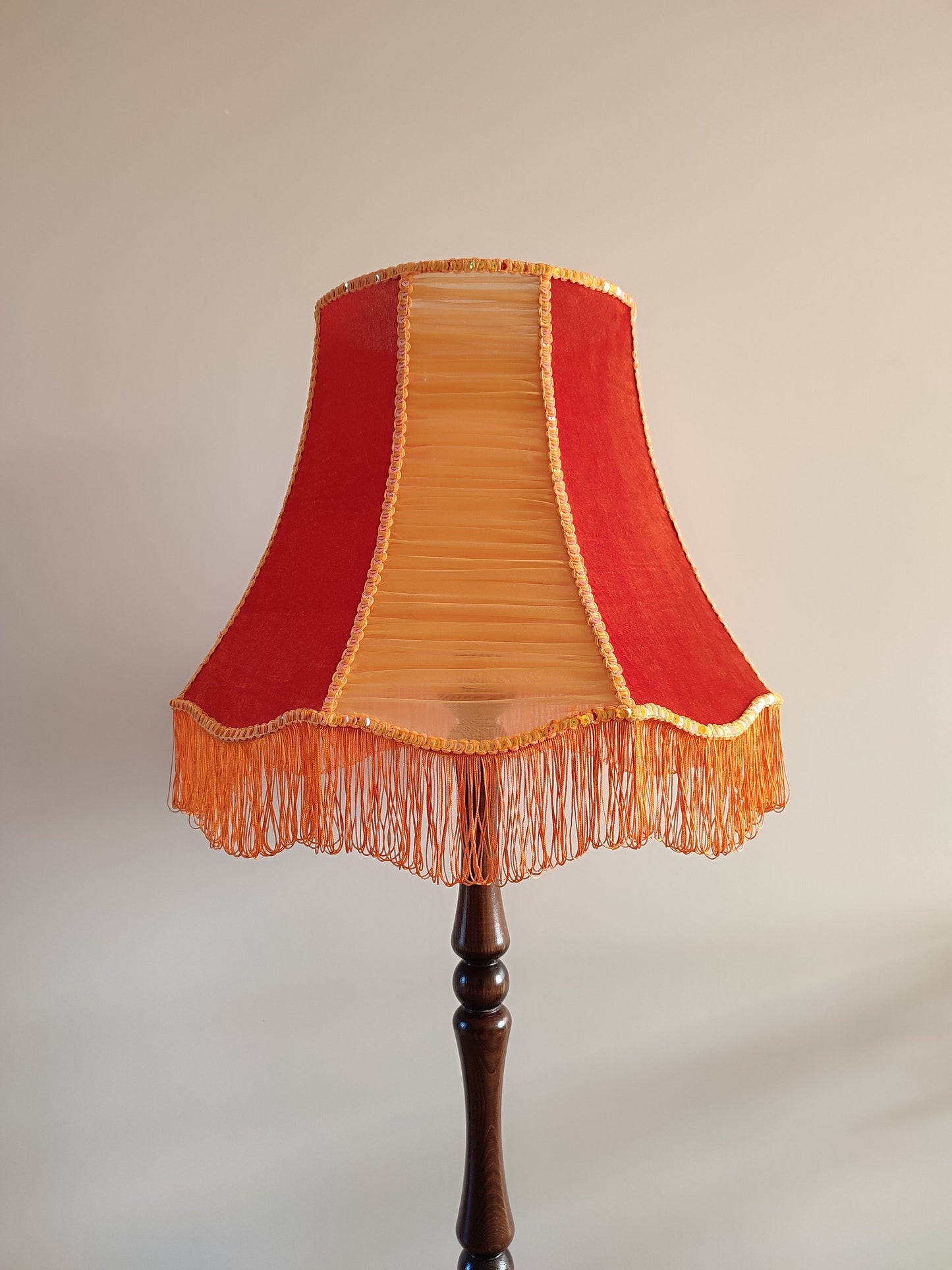 Lampshade orange, art deco lamp, unique lamp shades, lampshade for a floor lamp. 4704