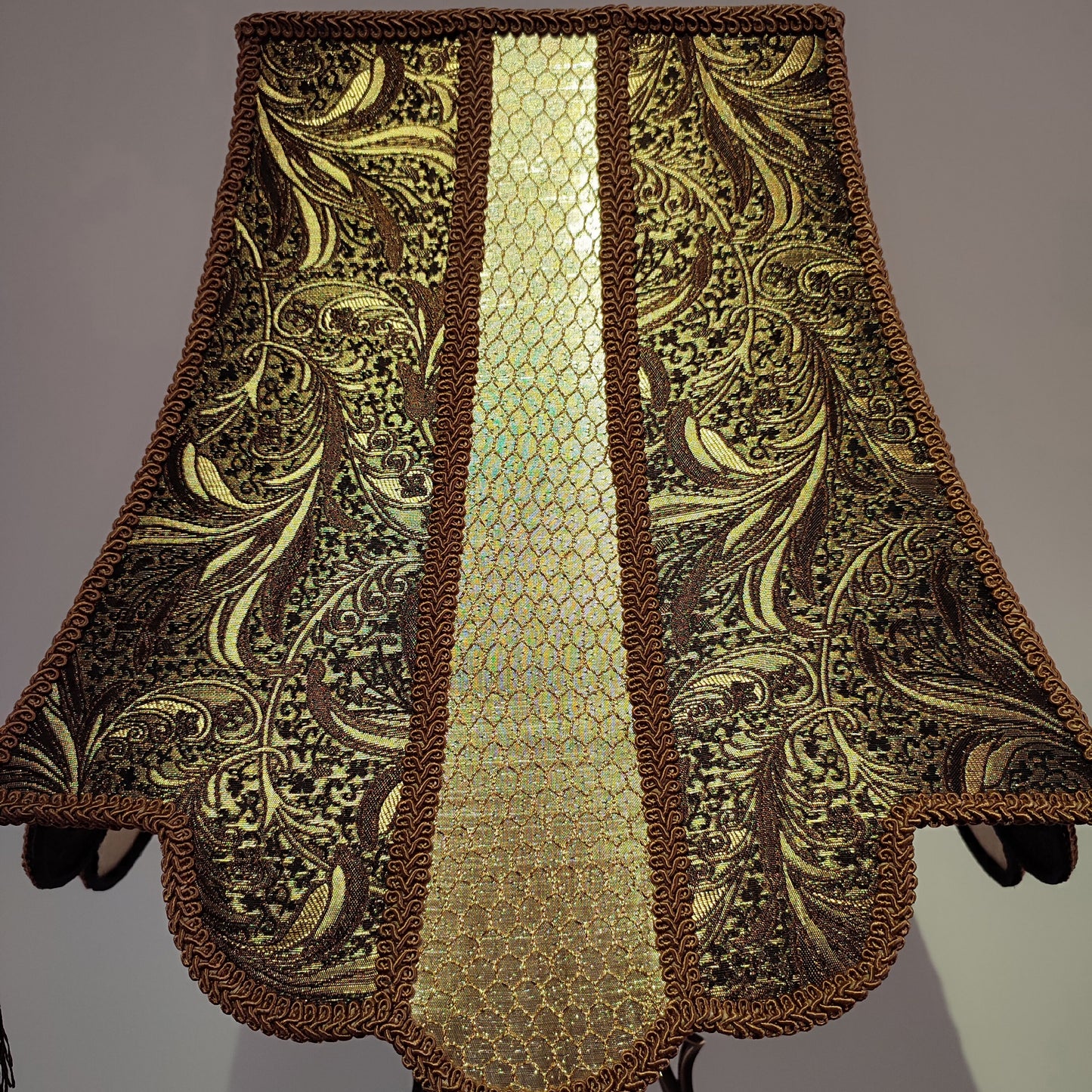 Lampshade, fabric lamp shade, unique lamp shades, art deco lamp. 6005