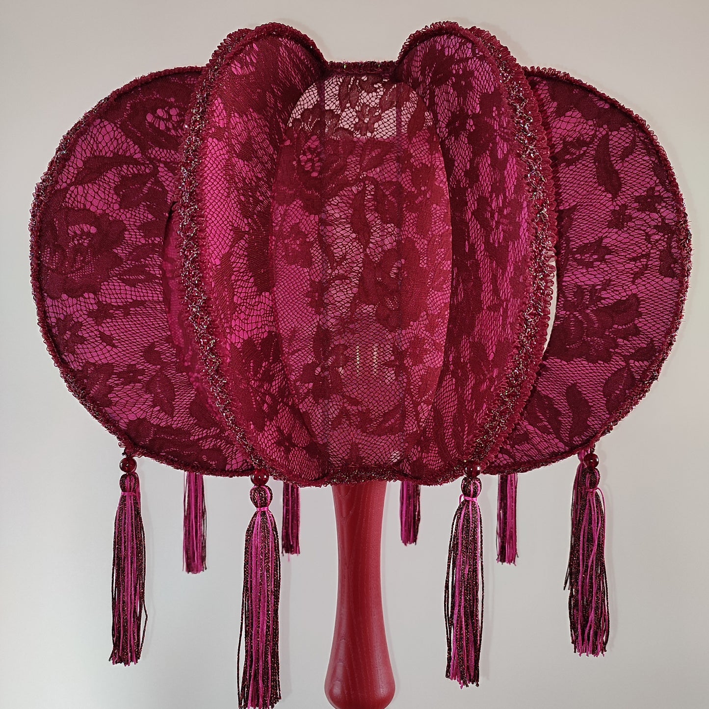 Lampshade, red lampshade, fabric lampshade, retro shades. 8201