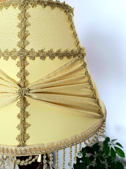 Yellow Lamp Victorian Fabric Lampshade