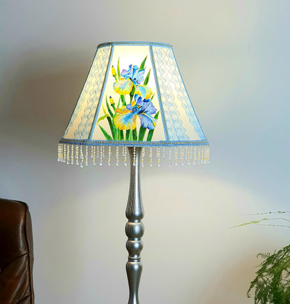 Lampshade. Hand-painted flower lampshade, art deco lamps, floral lamps. 3805
