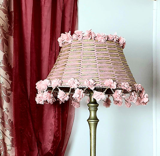 Lampshade, Floral Shade, pink lamp, shabby chic design. 0902