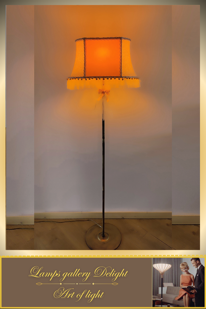 Floor lamp. Victorian style. Girlish pink and peach floor lamp, a gift for a girl. 5307