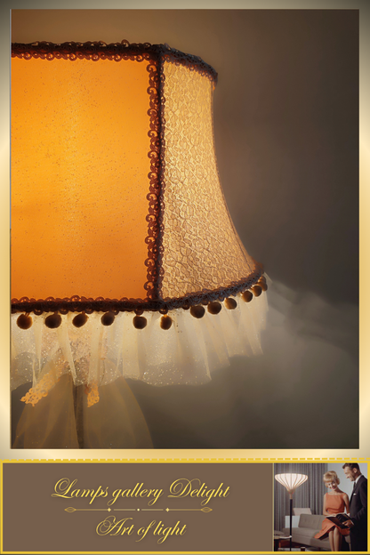 Floor lamp. Victorian style. Girlish pink and peach floor lamp, a gift for a girl. 5307