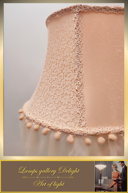 Floor lamp. Victorian style. Girlish pink and peach floor lamp, a gift for a girl. 5307