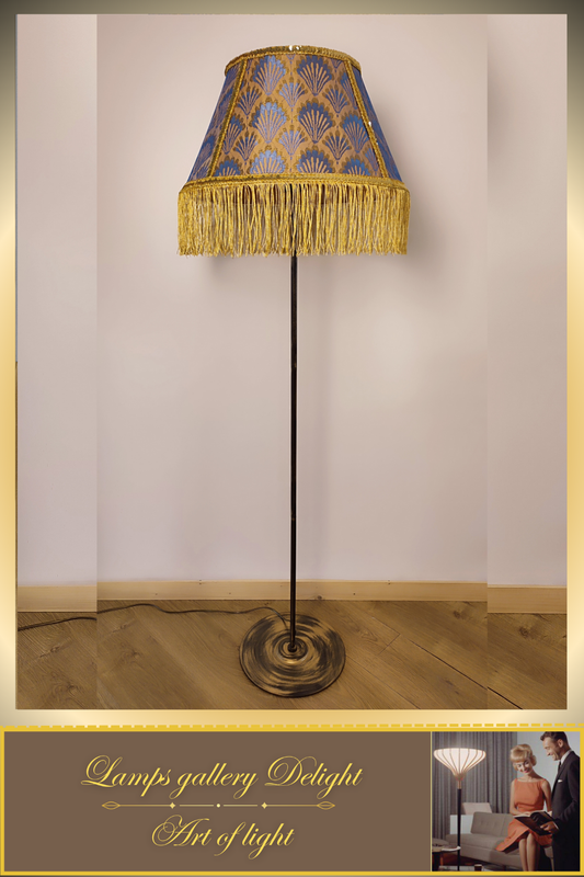 Floor lamp, Victorian style, golden lamp, Vintage Floor Lamp, handmade home lamp. 090701