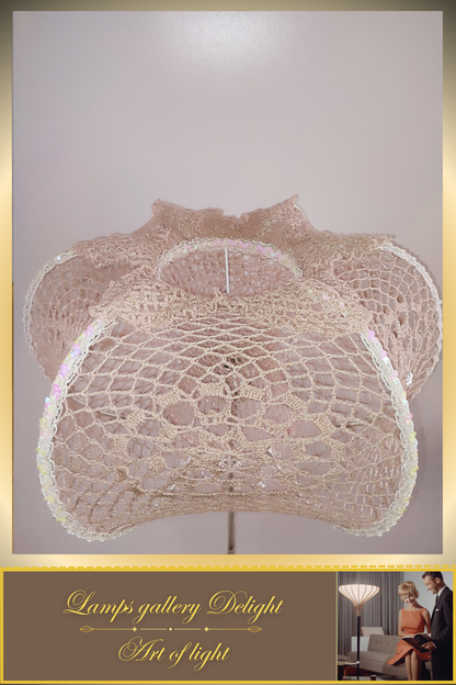 Floor lamp, macrame lamp, art deco lamp, unique lamp, knitted lampshade, handmade! 2208