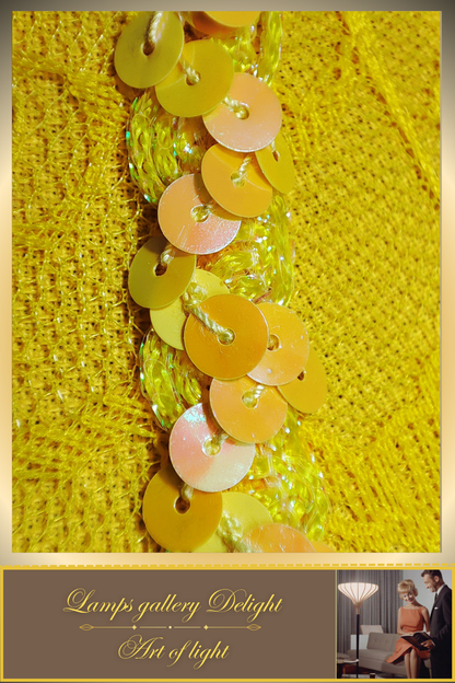 Floor lamp, yellow lamp, Victorian style floor lamp, fairy lamp, fabric shade, handmade! 111401