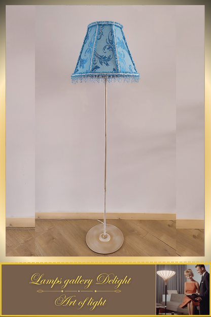 Floor lamp, blue lamp, Victorian style floor lamp, fairy lamp, fabric shade, handmade! 1112