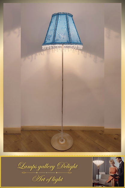 Floor lamp, blue lamp, Victorian style floor lamp, fairy lamp, fabric shade, handmade! 1112