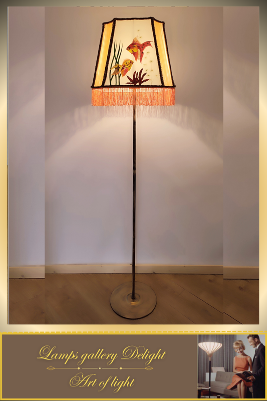 Floor lamp, fairy lamp, art deco lamp, goldfish lamp. 1401