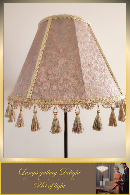 Floor lamp, Victorian style floor lamp, lilac lamp, fabric lampshade, vintage floor lamp, handmade! 7303