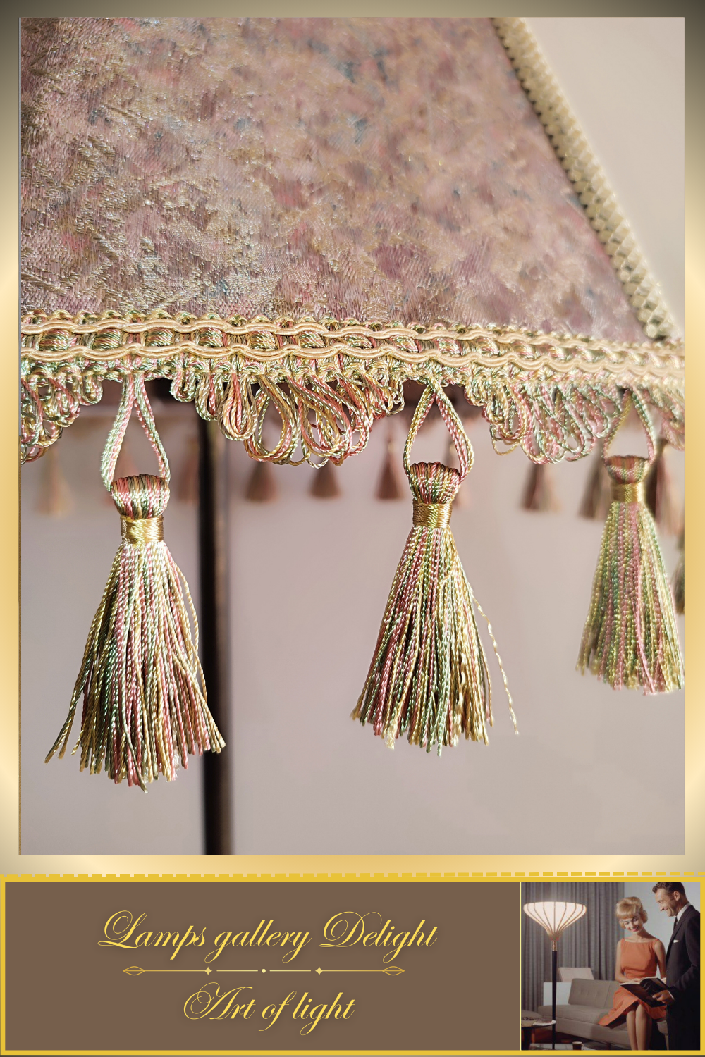 Floor lamp, Victorian style floor lamp, lilac lamp, fabric lampshade, vintage floor lamp, handmade! 7303