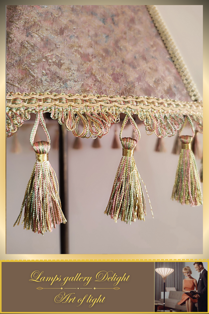 Floor lamp, Victorian style floor lamp, lilac lamp, fabric lampshade, vintage floor lamp, handmade! 7303