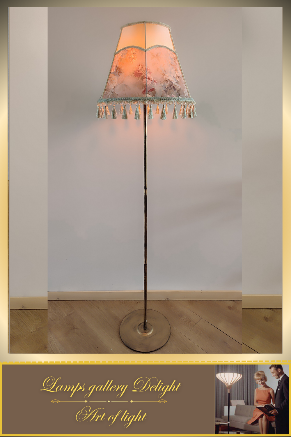 Floor lamp, flower lamp, Vintage Floor Lamp, Victorian Style. 3605 Floor lamp, flower lamp, Vintage Floor Lamp, Victorian Style. 3605