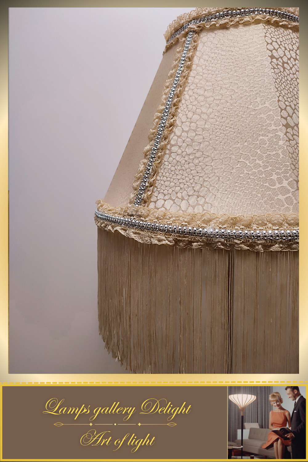 Floor lamp, Victorian style floor lamp, beige floor lamp, vintage floor lamp, unique floor lamp, handmade! 7101