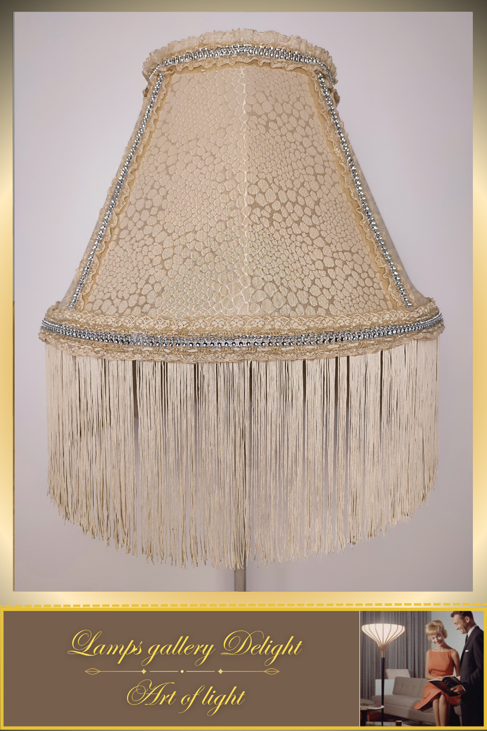 Floor lamp, Victorian style floor lamp, beige floor lamp, vintage floor lamp, unique floor lamp, handmade! 7101