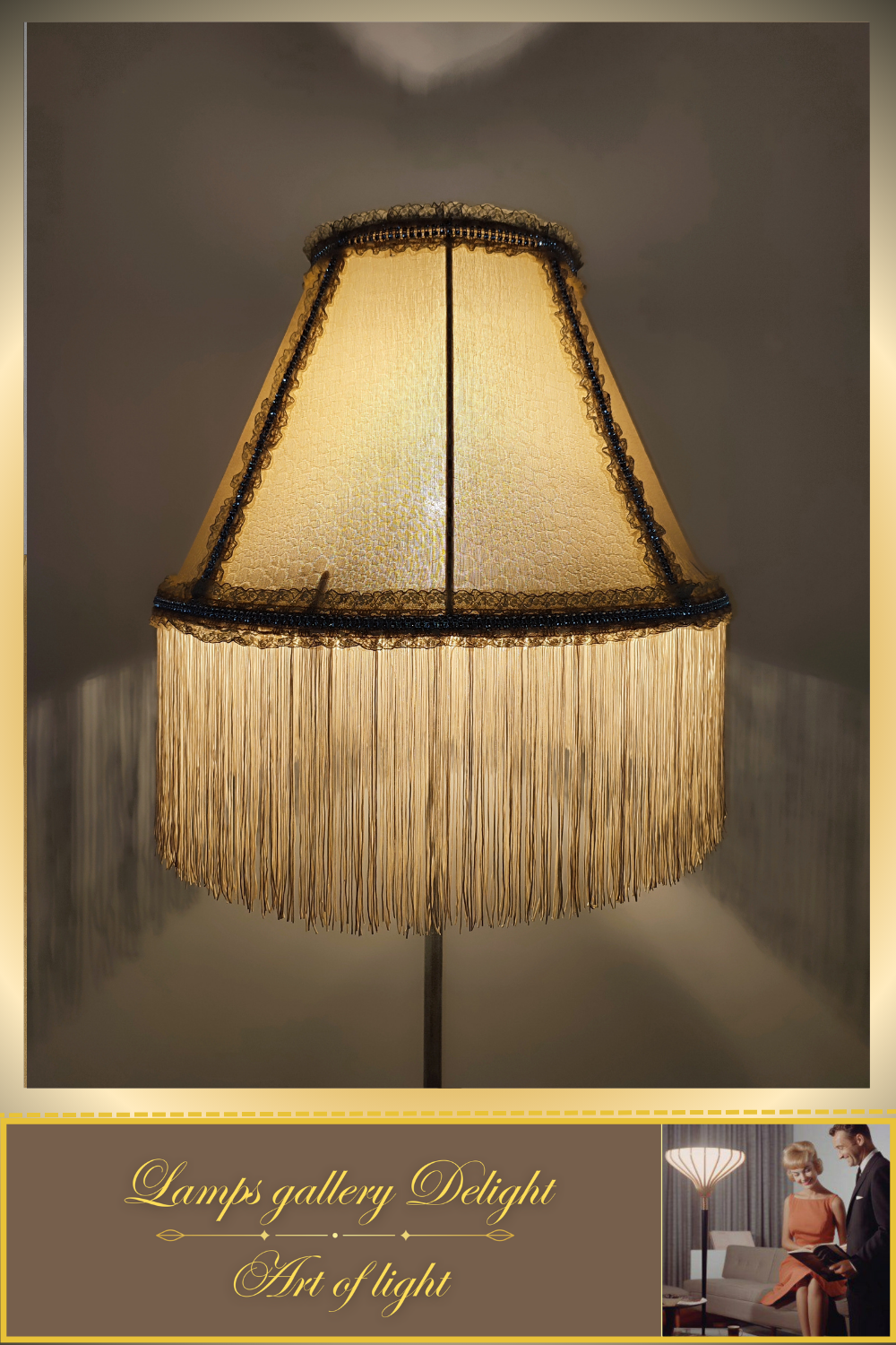 Floor lamp, Victorian style floor lamp, beige floor lamp, vintage floor lamp, unique floor lamp, handmade! 7101